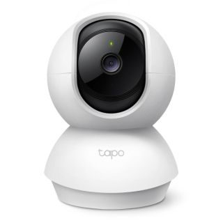 كاميرا الأمان الذكية TP-Link Tapo C210 بدقة 3 ميجابكسل مع حركة بان/تيلت، CCTV داخلي، عرض دوار 360°، لا حاجة إلى محور، تعمل مع Alexa و Google Home