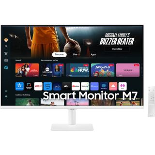 Samsung M7 Smart Monitor M70D 32 inch 4K UHD VA Display 3840 x 2160 60Hz Refresh Rate 4ms Response Time Built-In Speakers Tizen Operating System HDR10 HDMI  2.0 White