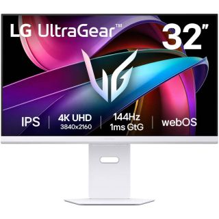 LG UltraGear Gaming Monitor 32G810SA 32 inch 4K UHD IPS Display 3840 x 2160 144Hz Refresh Rate 1ms Response Time AMD FreeSync Premium & G-SYNC Compatible, White
