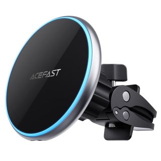 Acefast D3 Magnetic Wireless Charger Car Holder- Silver