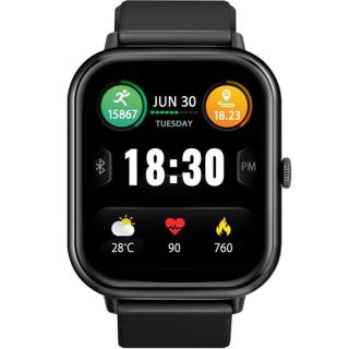 Promate Smart Watch Superfit with Wireless Bluetooth Calling-Black