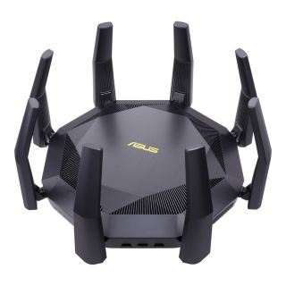 Asus RT-AX89X 12-stream AX6000 Dual Band WiFi 6 (802.11ax) Router supporting MU-MIMO and OFDMA technology, with AiProtection Pro network security powered by Trend Micro and Adaptive QoS