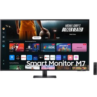 Samsung M7 Smart Monitor M70D 4K UHD 32 inch 3840 x 2160 60Hz Refresh Rate 4ms Response Time Built-In Speakers WiFi 5 & BT 5.2 Connectivity Tizen Operating System, Black