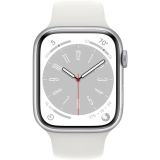 Apple Watch Series 8 GPS Only white Aluminum Case 45mm with Sport Band, MNP13