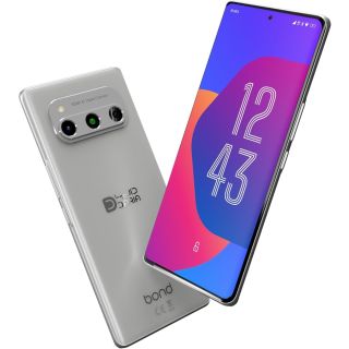 Daria BOND 5G Android 14 Smartphone, 8GB RAM, 256GB Storage, 50MP AI Triple Camera, 120Hz Curved AMOLED, Octa-Core 2.6 GHz, Web3 Monetization, Free Daria Entertainer subscription, Built-In Wallet, Silver Color