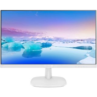 Philips Monitor 22 inch 223V7QHAW FHD IPS LED 1920 x 1080 Response time 5 ms Refresh Rate 60Hz VGA Speaker Vesa HDMI White