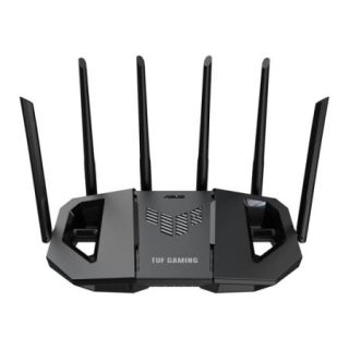 ASUS TUF Gaming BE6500 Dual Band WiFi 7 (802.11be) Router, Extendable, Quad 2.5GbE Ports, AiMesh Support, 3-Step Port Forwarding, Smart Home Master