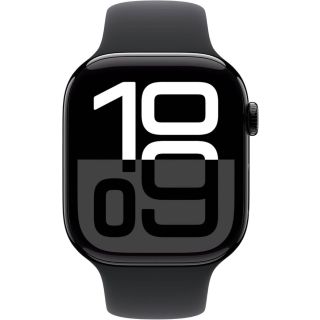 Apple Watch Series 10  42mm GPS + Cellular Always‑On Retina LTPO3 Display Jet Black Aluminum Case with Black Sport Band -Jet Black
