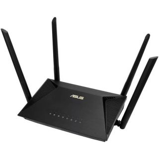 Asus AX1800 (RT-AX1800U) Dual Band WiFi 6 (802.11ax) Router supporting MU-MIMO and OFDMA technology, with AiProtection Classic network security powered by Trend Micro, compatible with ASUS AiMesh WiFi system