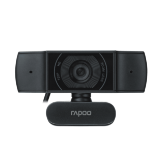 Rapoo C200 720p HD USB Black, 360° Horizontal, 100° Super Wide-Angle Webcam with Microphone for Live