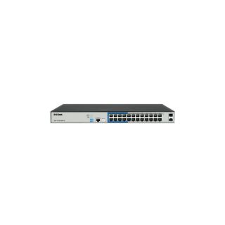 D-Link Switch DGS-F1210-26PS-E L2/L3 Smart + Switch, 24x GBE, 2x SFP, Fanless