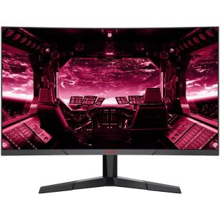 Koorui Curved Gaming Monitor 27E6QCA 27 inch VA QHD Refresh Rate 144Hz 1800R Curved Response Time 1ms DP1.2/HDMI 2 Game Mode Eye Protection Narrow Bezel on Three Sides Black