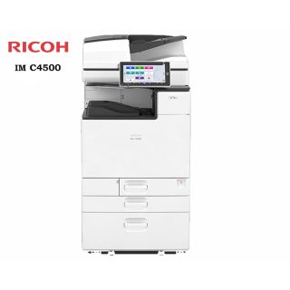طابعة RICOH IMC4500LT متعددة الوظائف بالألوان، بسرعة طباعة 45 صفحة في الدقيقة.