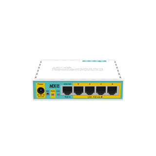 MIKROTik RB750UPr2 (hEX PoE lite) Router,5xEthernet with PoE output for four ports, USB, 650MHz CPU, 64MB RAM, RouterOS L4