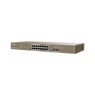 Tenda TEG1118P-16-250W 16GE+2SFP Ethernet Switch With 16-Port PoE, 36bps Switch Capacity