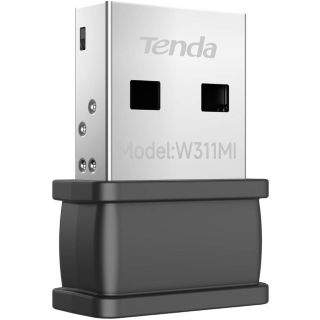 Tenda W311MI V6 AX300 Wi-Fi 6 Nano USB Adapter, Driver-Free, AP Mode, High-Gain Antenna Black